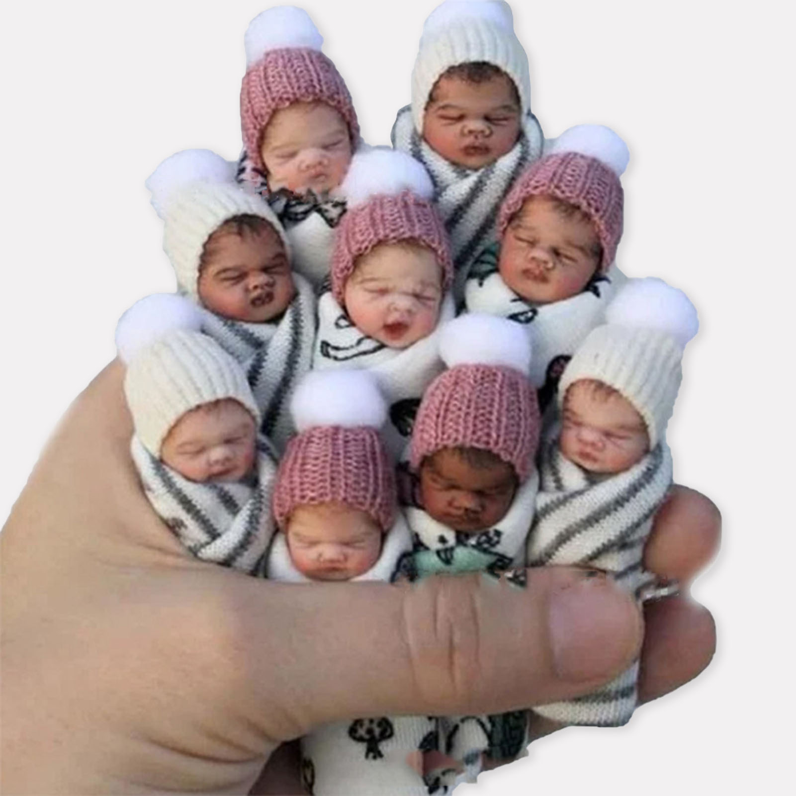 Resin Art Baby - Poupées Reborn de 7 cm, miniatures,