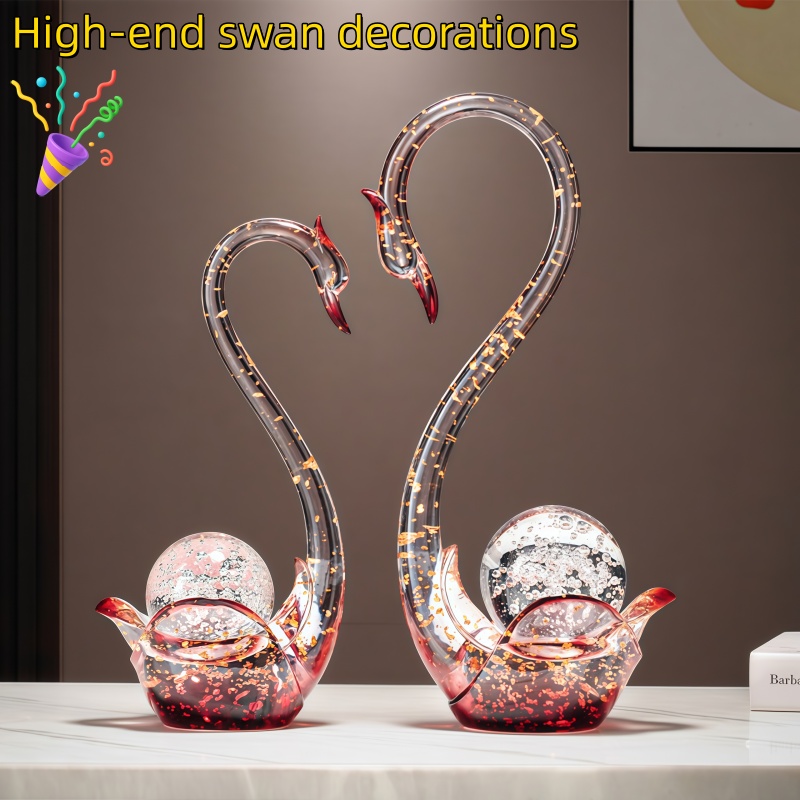 Resin Art Wedding Gift - Figurine de cygne en résine de