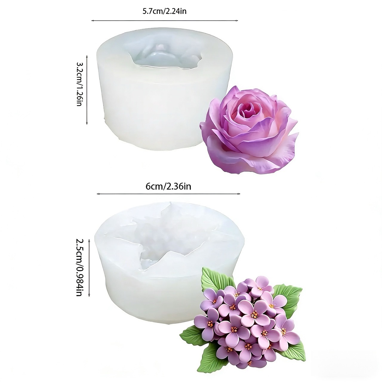 Moules en silicone 3D en deux  - Resin Art Rose avis et prix