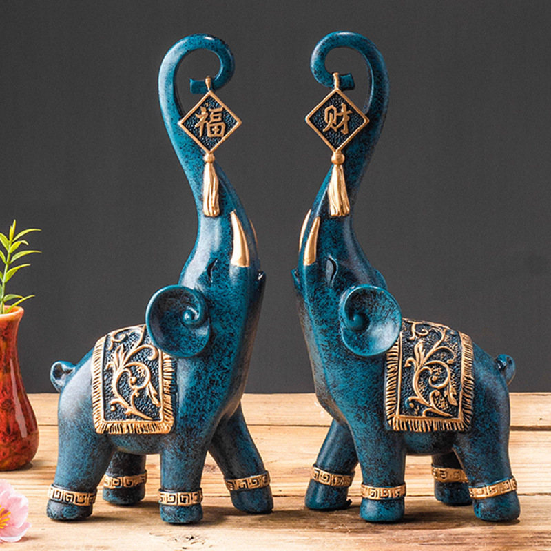 Une paire de figurines éléphan - Resin Art Wedding Gift avis et prix